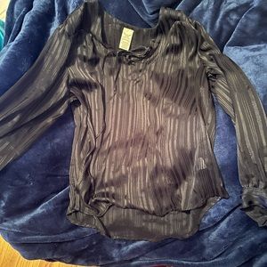 Black blouse see through